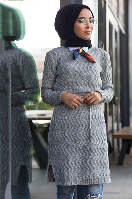 Zigzag triko tunik