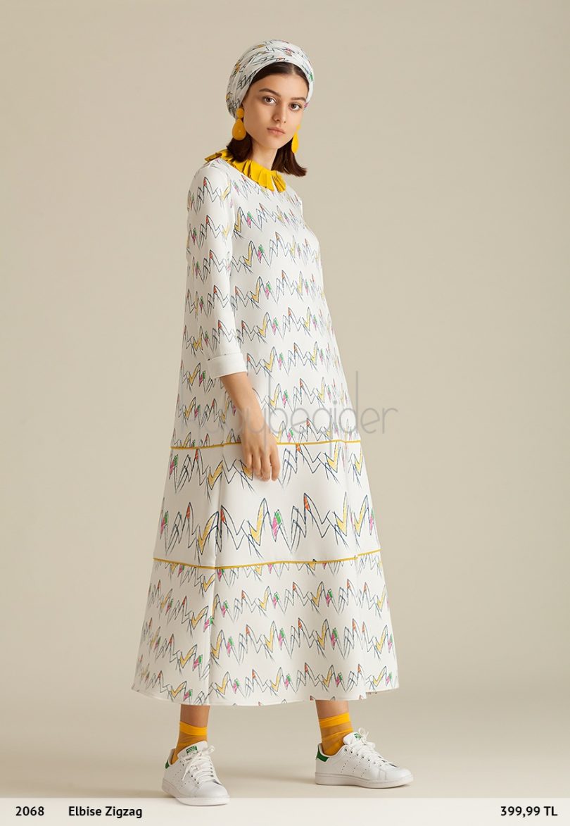 Acrylic Wool Tartan Point Collar Kuaybe Gider Tunic