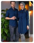 mavi tesettür çift kombini