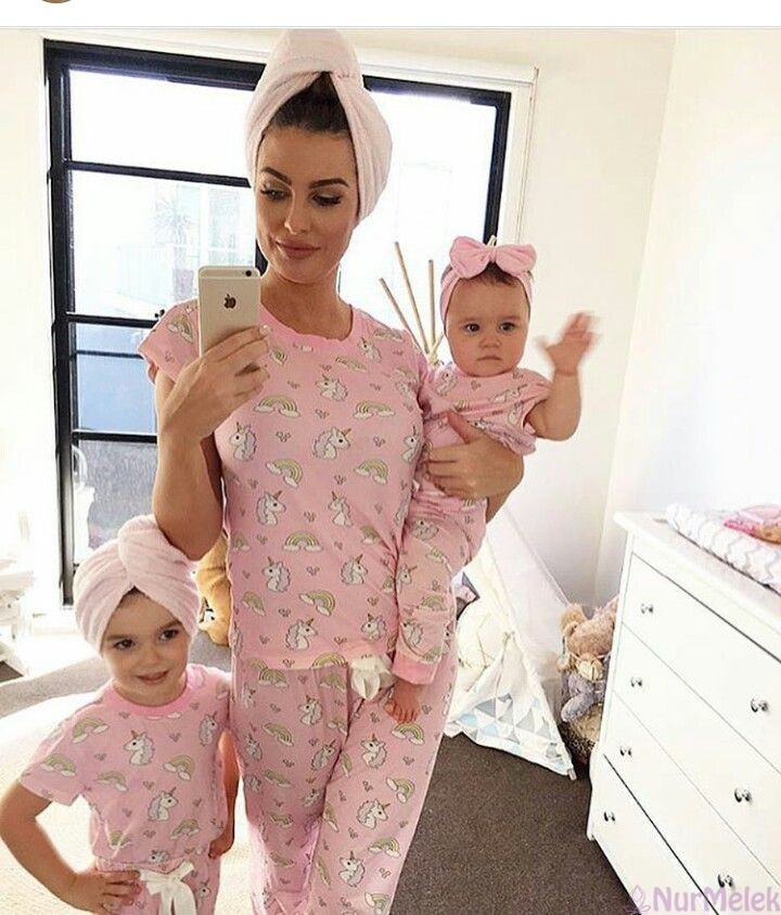 anne kız penye pijama modelleri