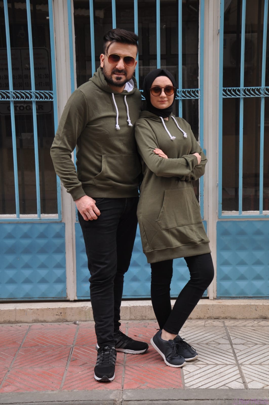 Baskısız Spor Tesettür Çift Kombini