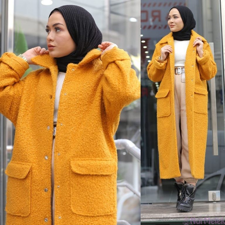 2020 Kışının En Trend 20 Tesettür Kaban Modeli