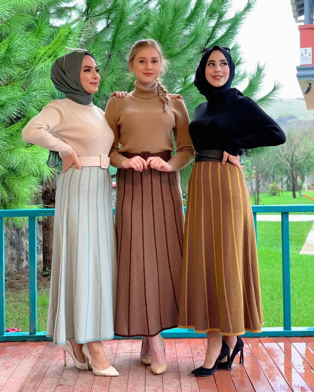 triko etek kazak kışlık kombin