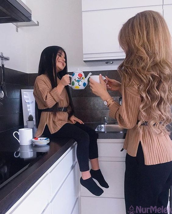 günlük kazak anne kız kombini 2021