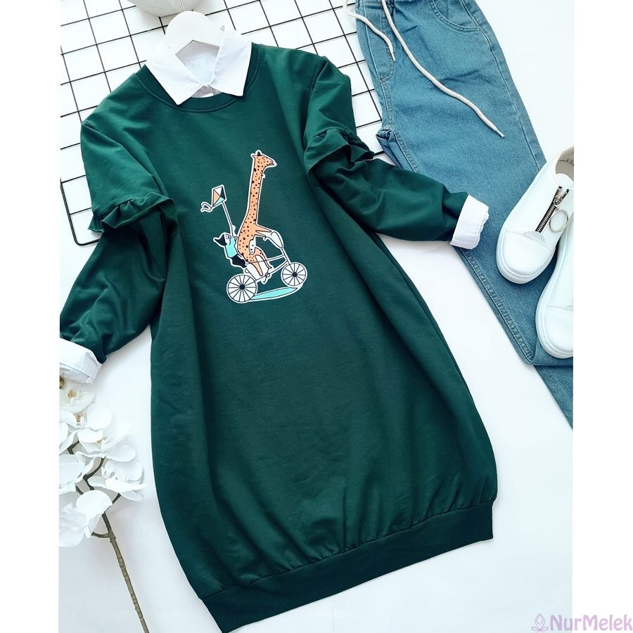tesettür spor sweat jean kombini