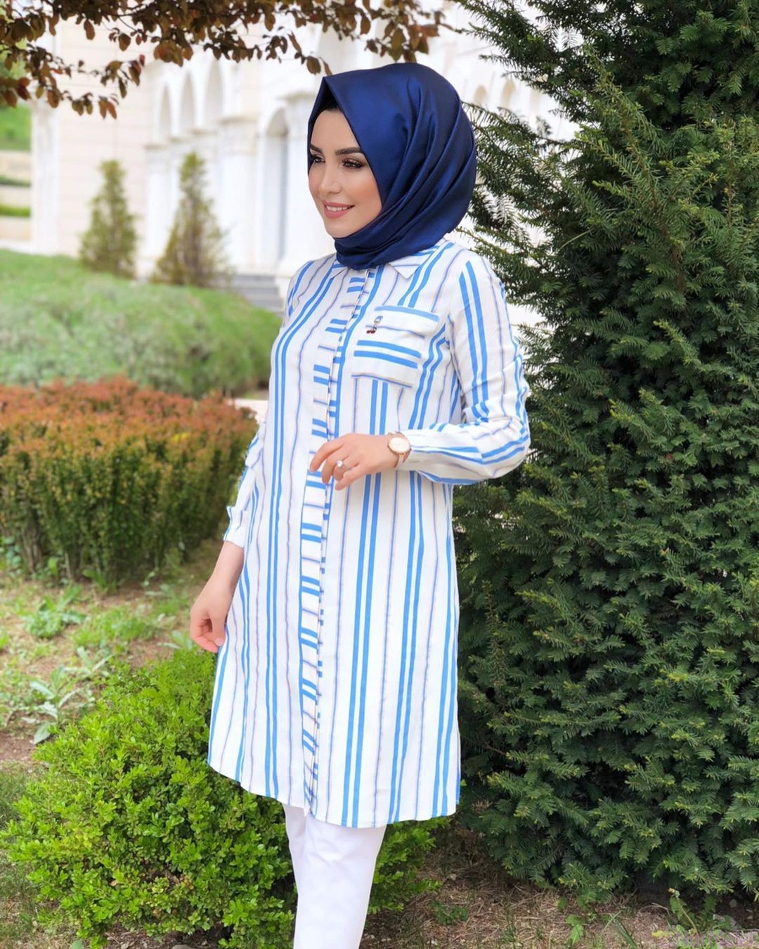 tesettür tunik pantolon sokak kombini