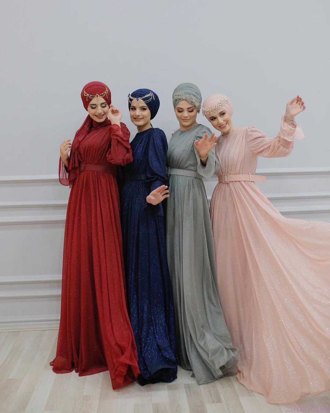 simli tesettür söz elbisesi