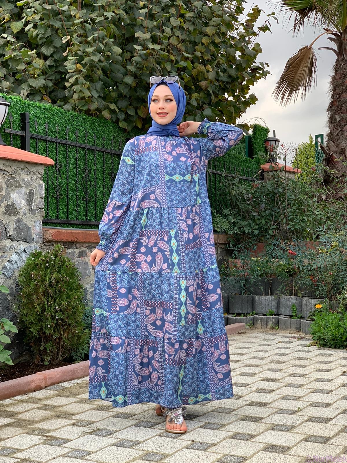 indigo dubai ipeği tesettür elbise
