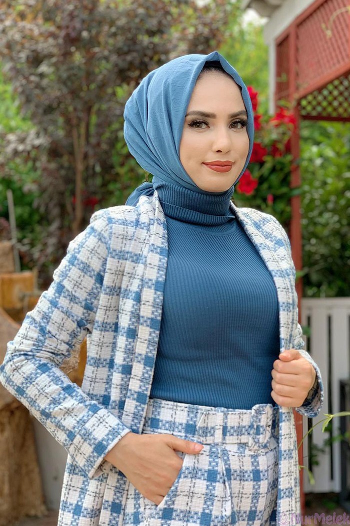 indigo caz şal kombini