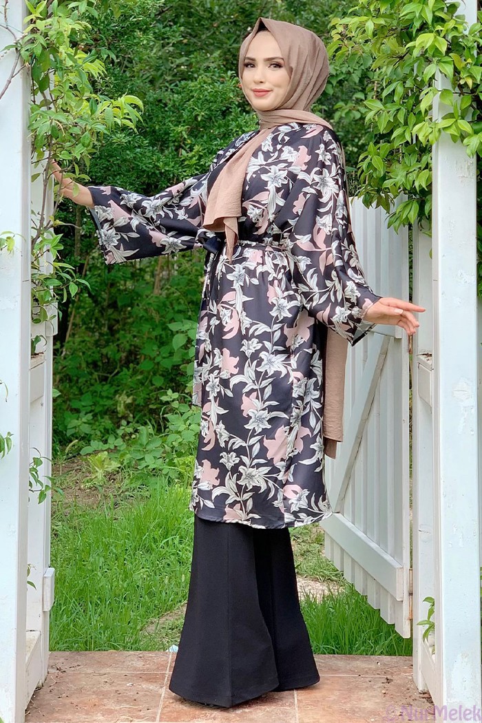 tesettür hamile kimono modeli