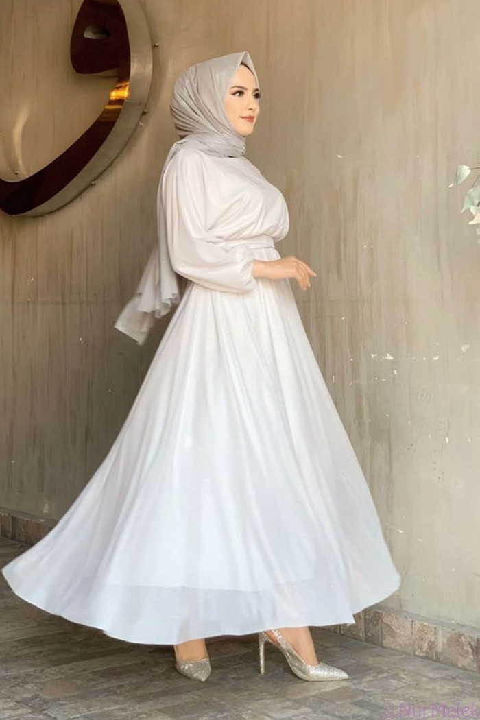 simli tesettür elbise 2022