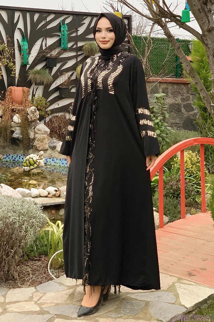 gold işlemeli abaya 2022