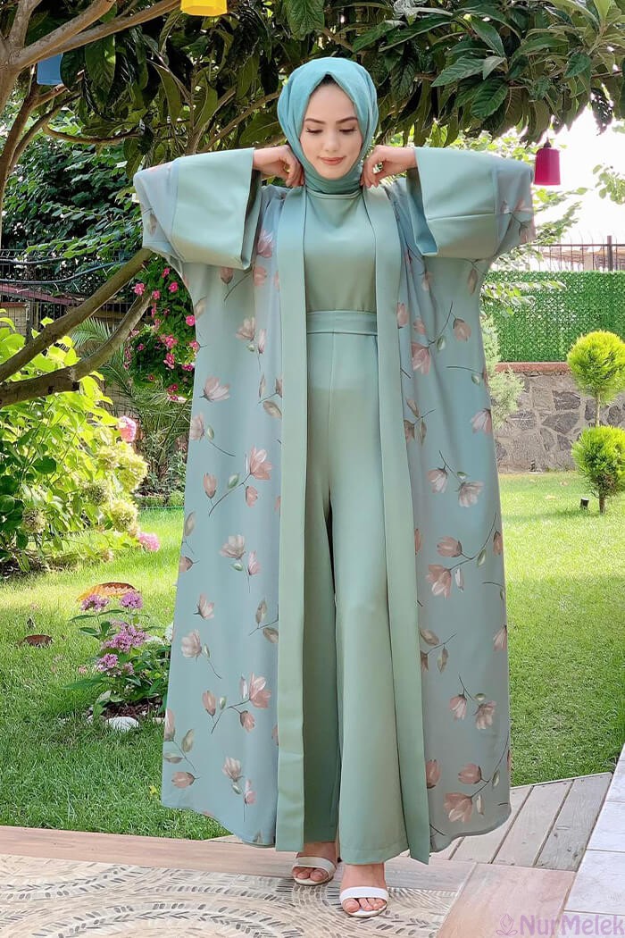 mint rengi kimono tulum kombini