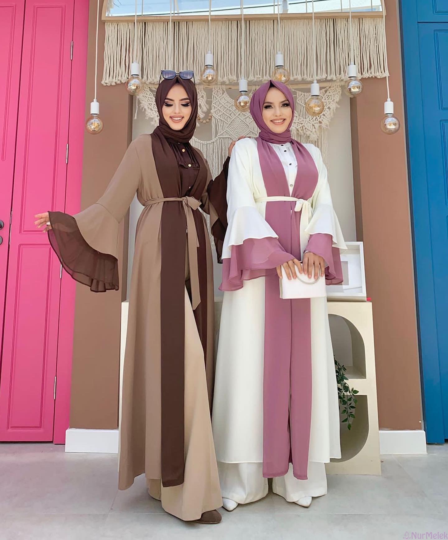 sonbahar tesettür abaya kombini