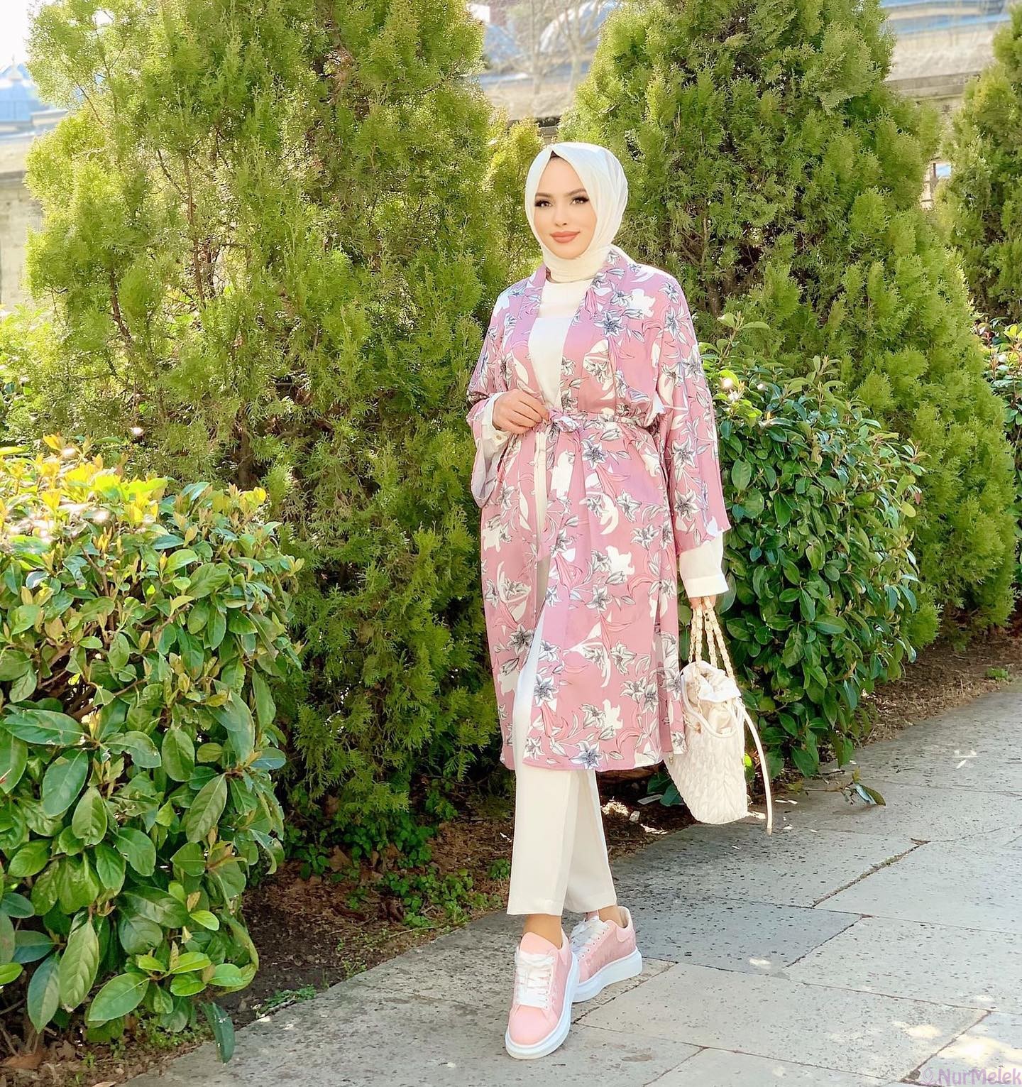 sonbahar tesettür kimono kombini