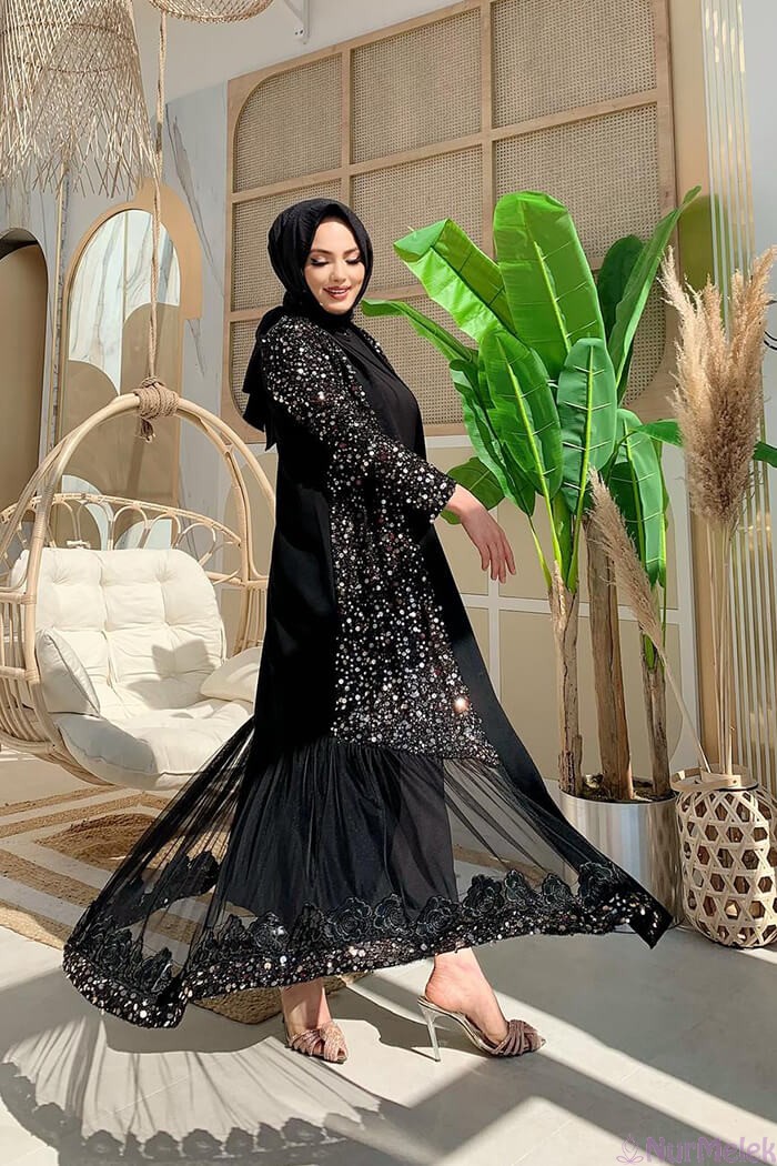 payetli tesettür abaya 2023