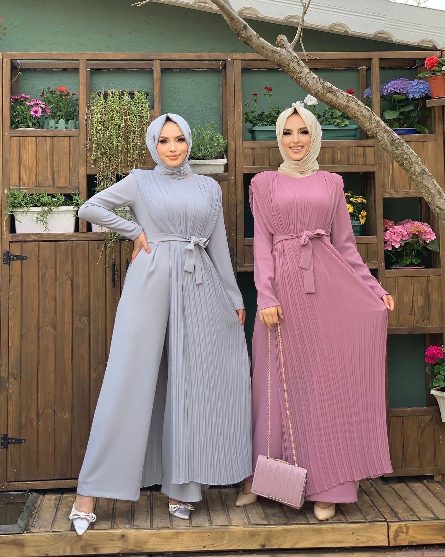 tesettür pliseli tulum 2023