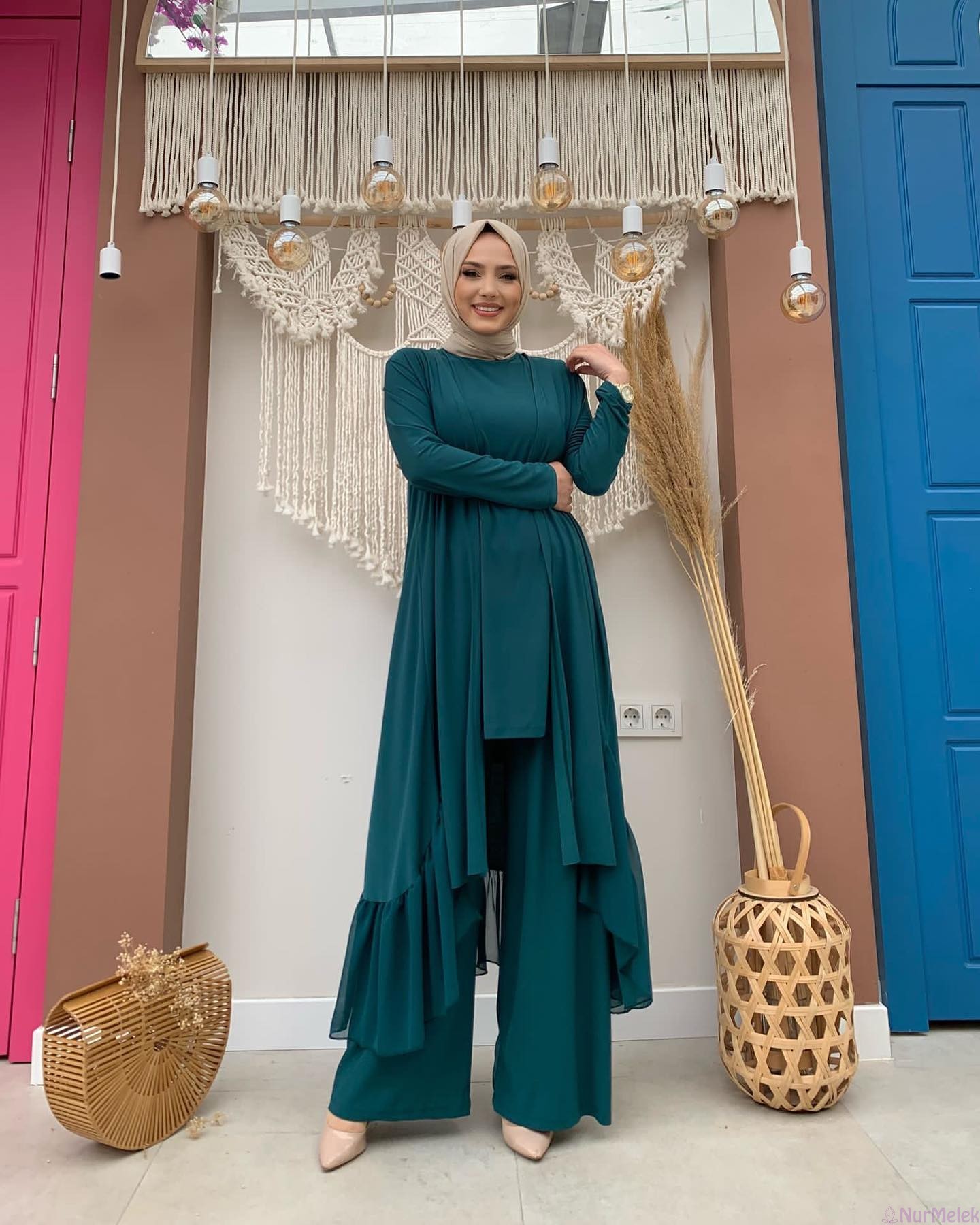 haftasonu yazlık tesettür sandy takım