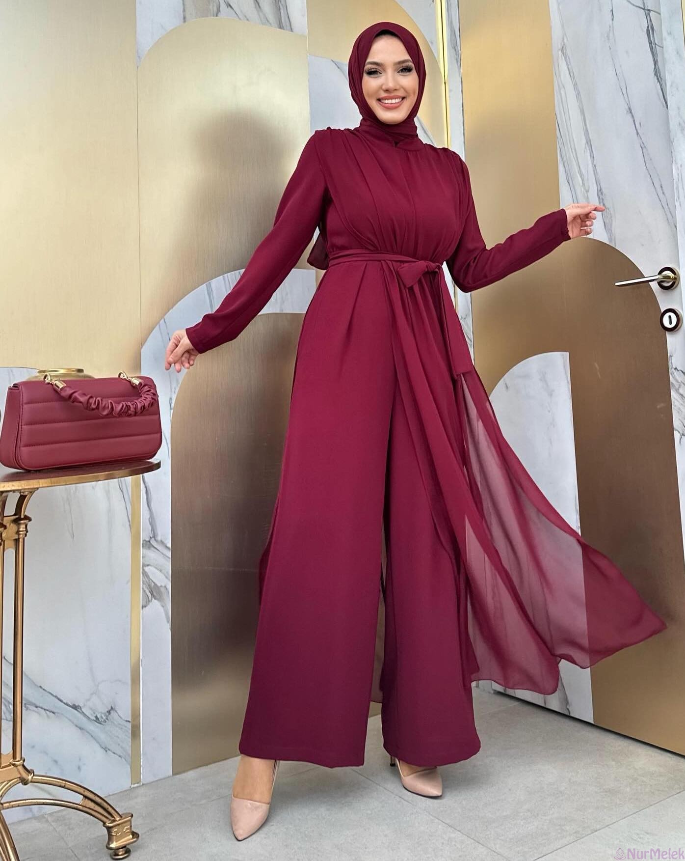 tesettür anne abiye tulum modeli