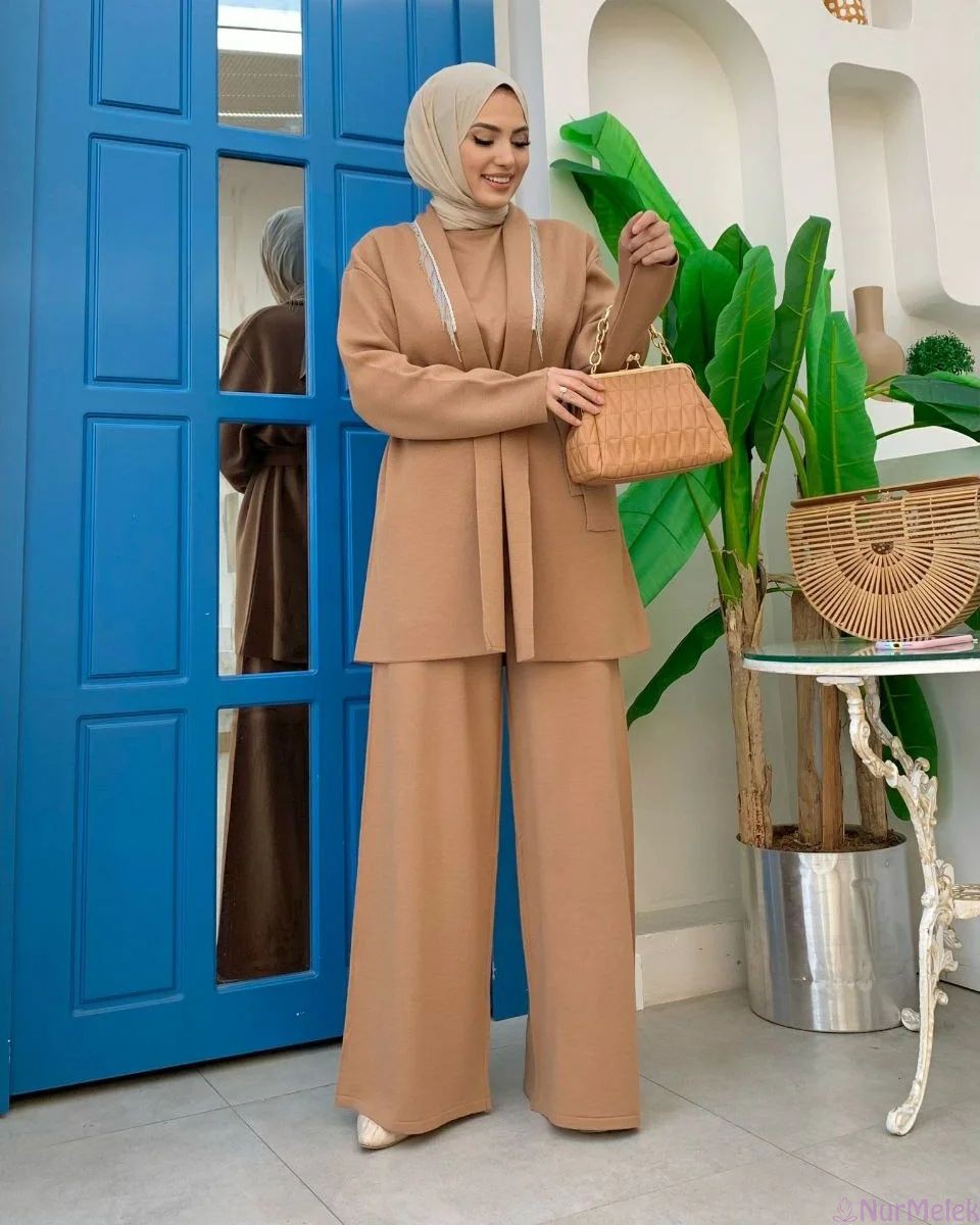 kışlık tesettür triko takım