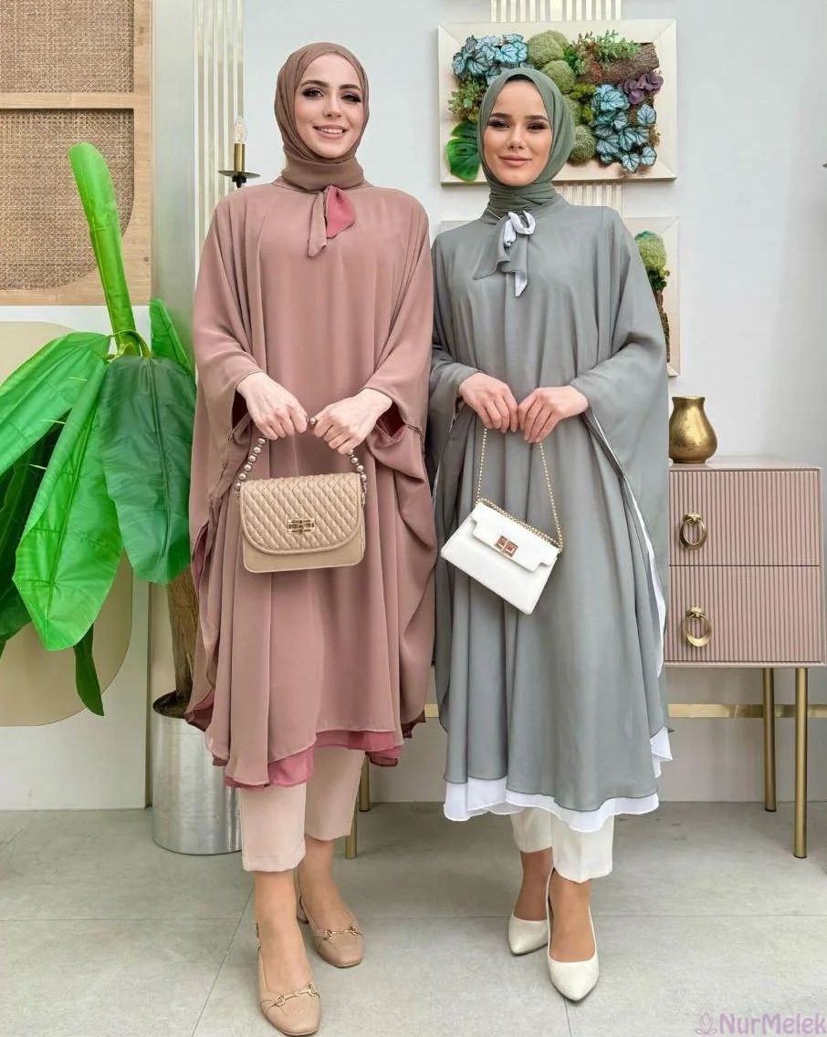 modern genç tesettür tunik kombini