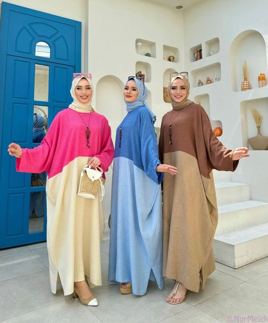 modern genç tesettür yazlık salaş elbise