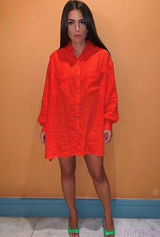nar çiçeği oversize gömlek kombini