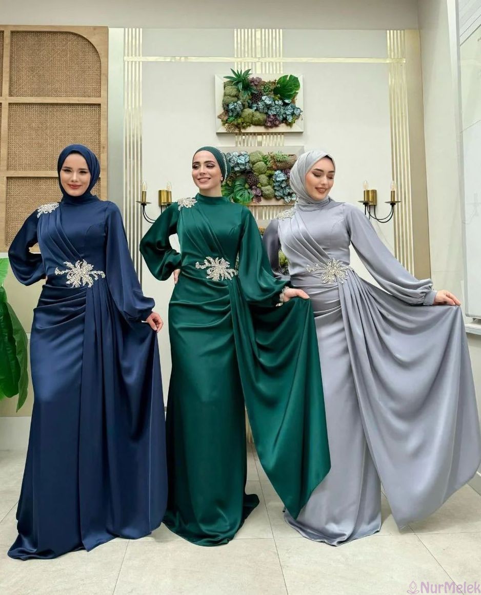 tesettür abiyede saten kumaş seçimi