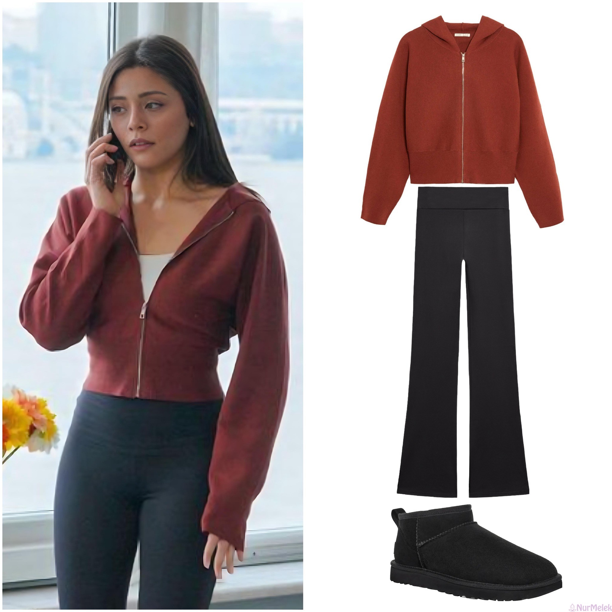 kızılcık şerbeti doğa pantolon sweat kombin