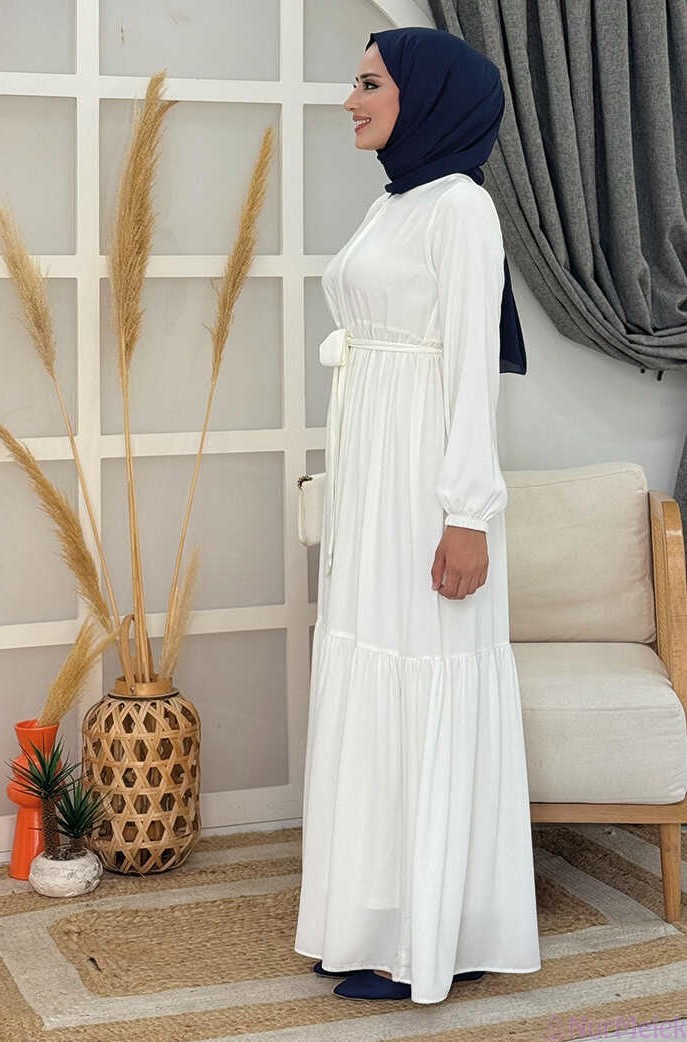 fırfırlı fermuarlı sade düz hac umre ferace modeli