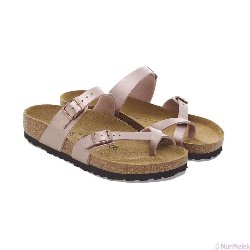 metalik renk birkenstock kadın terlik 2025
