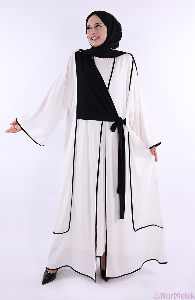 önden bağlamalı tesettür abaya 2026