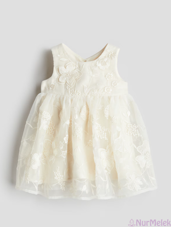 sade vintage düğünlük bebek elbisesi