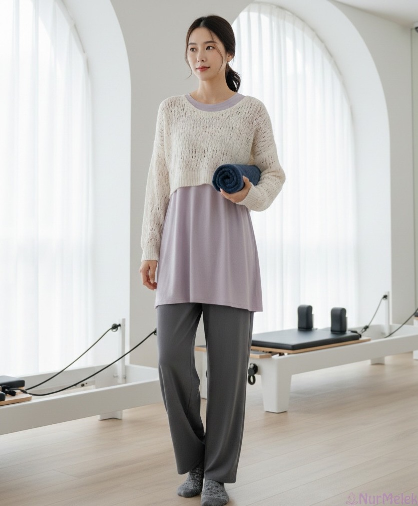 genç sade pilates kombini