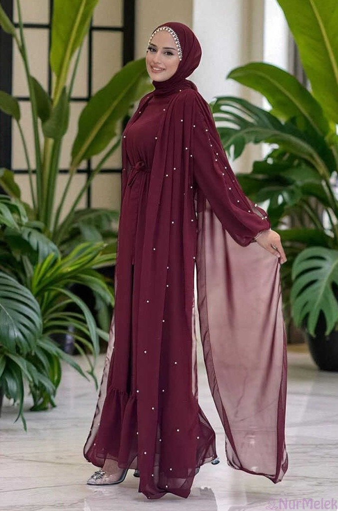 inci detaylı tesettür abaya elbise takım 2026