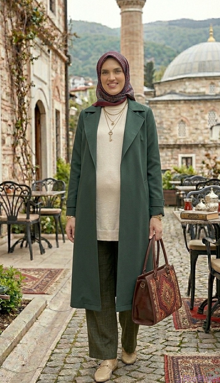 ceketli tesettür hamile kıyafeti 2026
