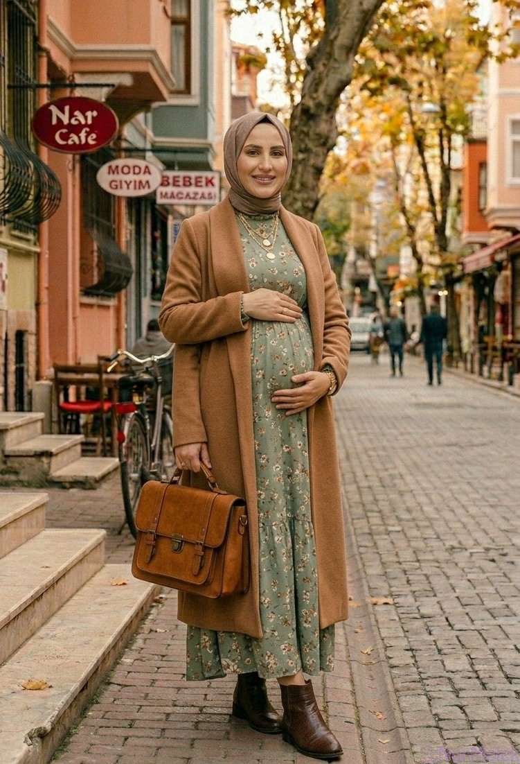 vintage tesettür hamile elbisesi 2026