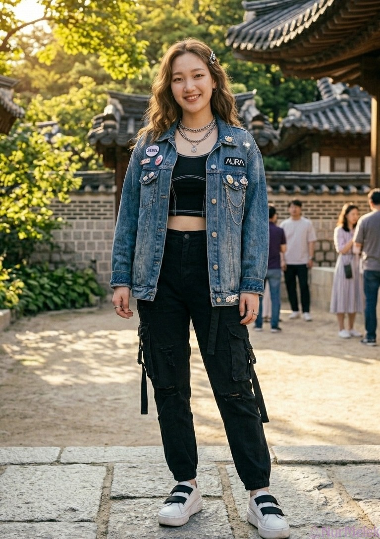 k-pop kot ceket kombini