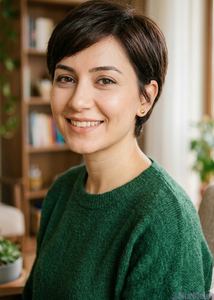 tesettürlüler için düz saç modeli