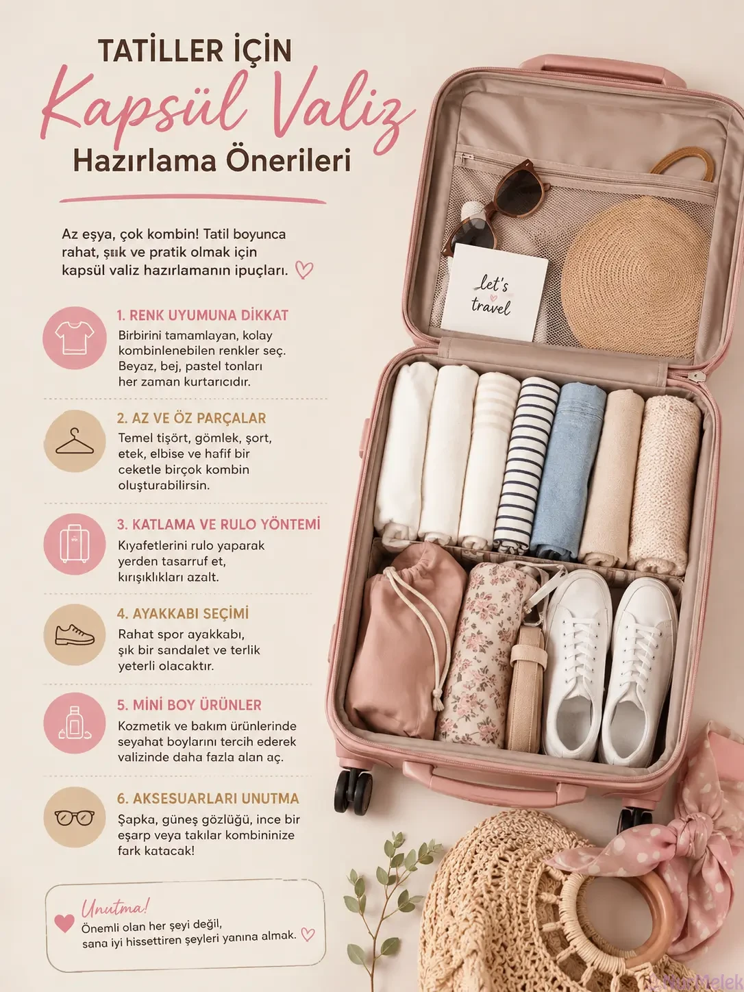 Yaz Tatili İçin Minimal Valiz Hazırlama
