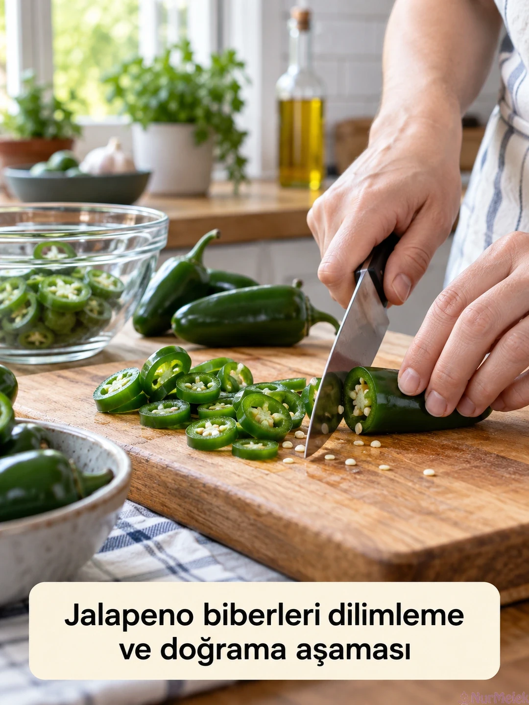 02 Jalapeno biberleri dilimleme ve doğrama aşaması