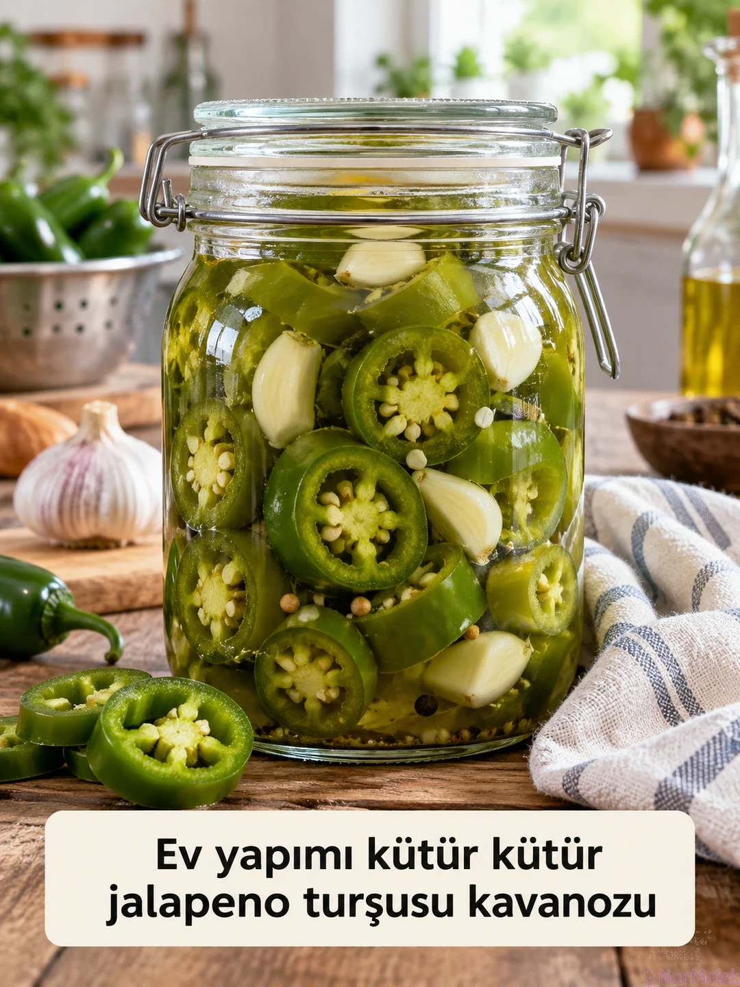 05 Ev yapımı kütür kütür jalapeno turşusu kavanozu