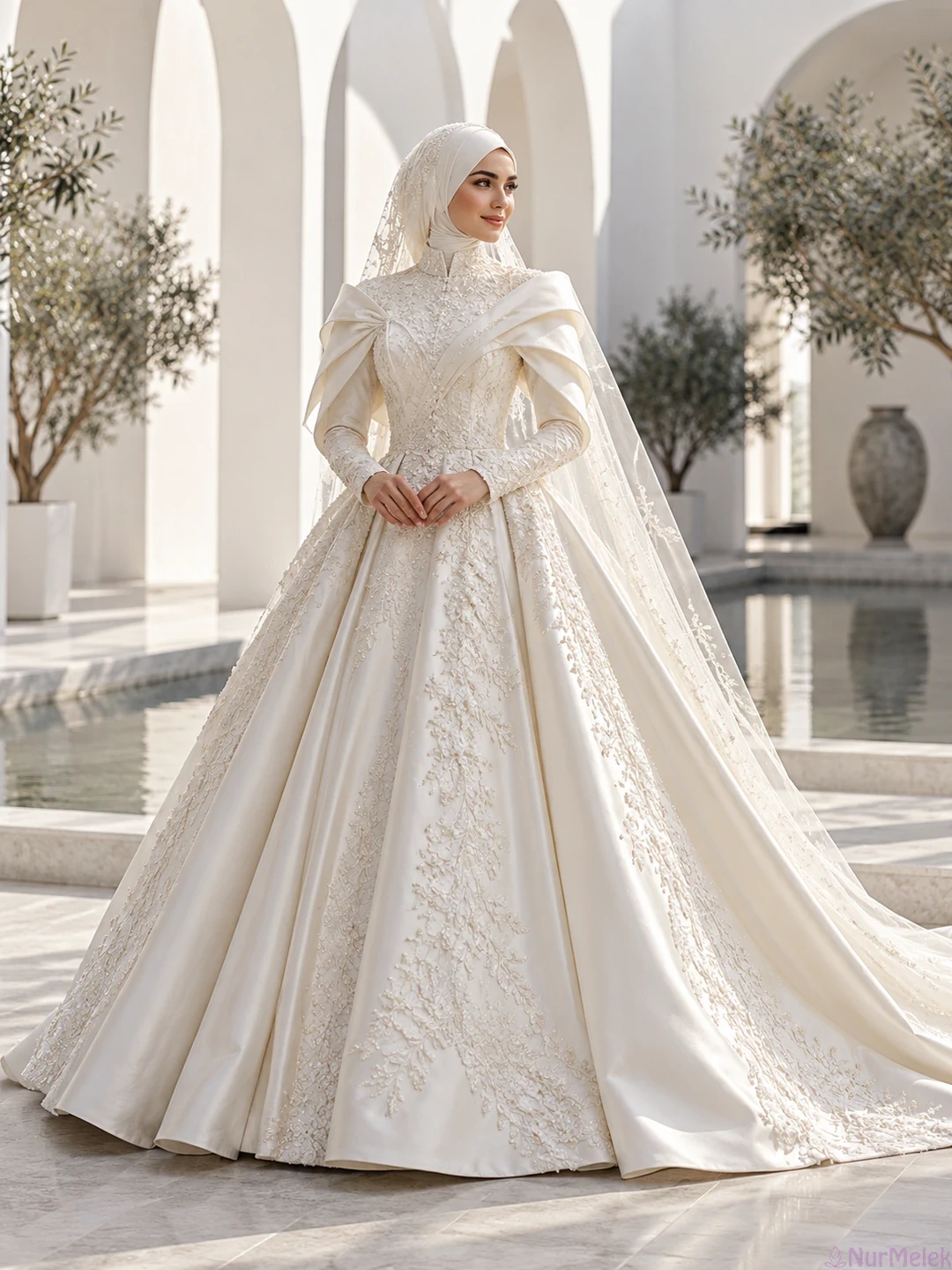 2027 modern haute couture tesettür gelinlik tasarımları